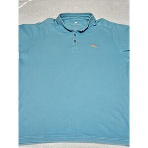 Tommy Bahama Polo Shirt Mens Medium Blue Marlin Casual Short Sleeve